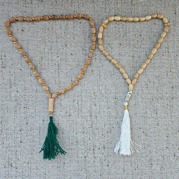 Lot of 2 Prayer Tasbeeh Pray Beads Real Wood Handmade Beads Muslim Tasbeh - Picture 4 of 10